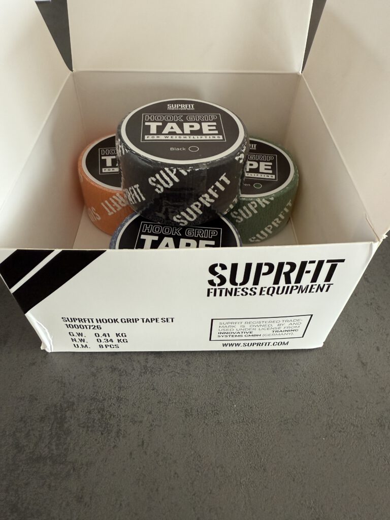 SUPRFIT Hook Grip Tape Rolle – Farben Schwarz, Blau, Grün, Orange (6,9 m)