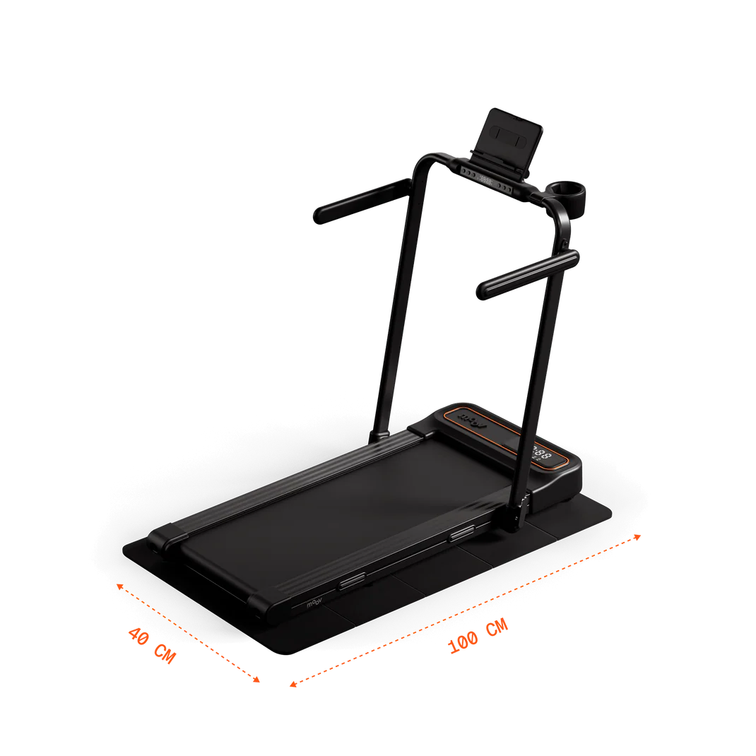 Walking Pad mit Steigung & kompaktes Laufband fürs Homeoffice: die Moov-Serie im Vergleich mit vier getesteten Geräten 1 Moov Walk Walking Pad mit Handlauf und Konsole fürs Homeoffice